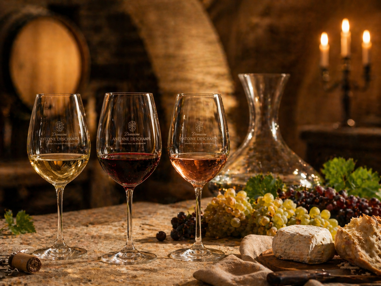 Dégustation de vins au caveau du Domaine de la Pierre Dorée